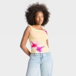 Wild Fable Pink and Cream Tank Top